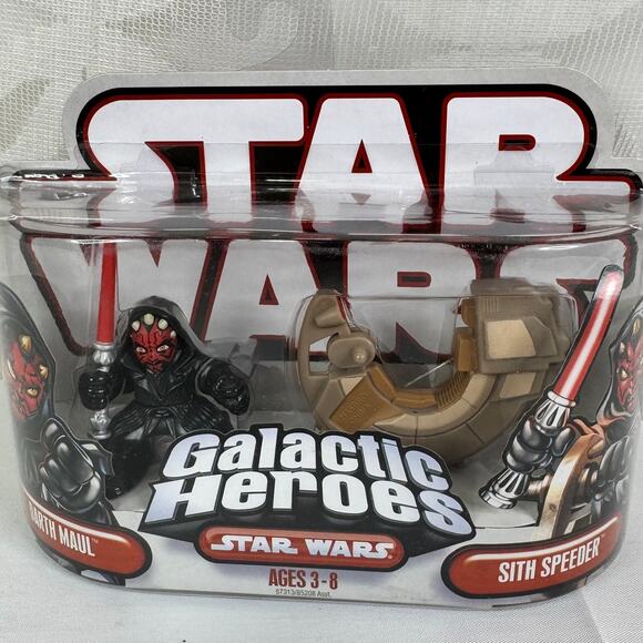 Star Wars Galactic Heroes Darth Maul W/ Sith Speeder Figure Set Hasbro - Picture 2 of 10